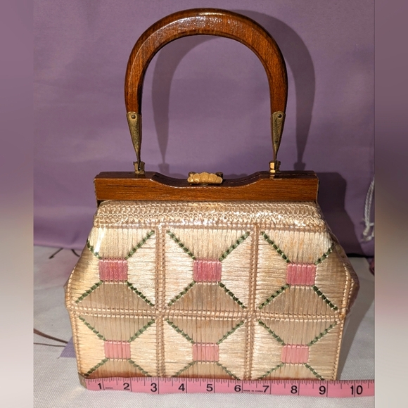 JANE SHILTON 1960 Vintage Woven Purse - Picture 6 of 8